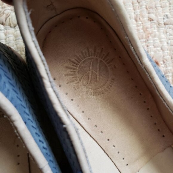 Summertime Bohemian Loafers Perforated Leather Suede size EU 37 / US 6.5 - Picture 9 of 14